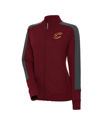 Antigua Women's Wine Cleveland Cavaliers Strike Full-Zip Track Jacket