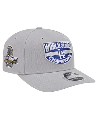 New Era Men's Gray Los Angeles Dodgers 2024 World Series Champions 9SEVENTY Adjustable Hat