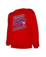 Stitches Men's Red Philadelphia Phillies Lightweight Crew Sweatshirt