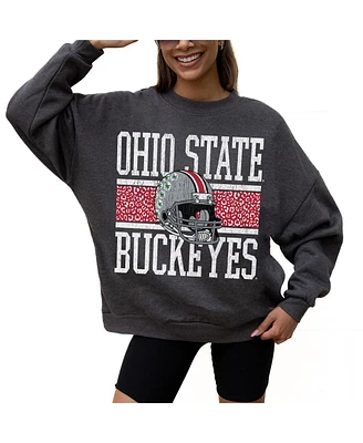 Gameday Couture Women's Charcoal Ohio State Buckeyes Premium Fleece Pullover Sweatshirt