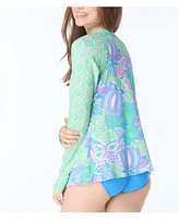 Beach House Sport Women's Mary Relaxed Fit Zip Front Rash Guard