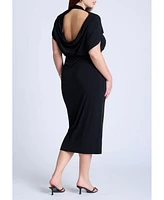 Eloquii Plus Cutout Back Midi Dress