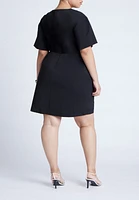 Eloquii Plus Poplin Twist Mini Dress