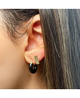 The Lovery Onyx Hoop Earrings millimeters