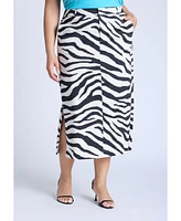 Eloquii Plus Printed Midi Skirt