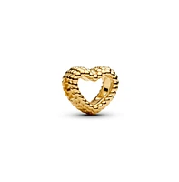 Pandora Gold-Plated Beaded Open-Heart Charms