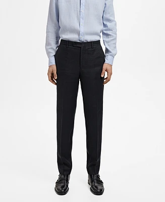 Mango Men's Linen Slim-Fit Suit Pants