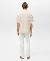 Mango Men's Bowling Collar Modal Shirt