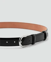 Mango Men's Buckle Leather Belt