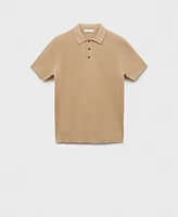 Mango Men's Structured Knitted Slim-Fit Polo Shirt