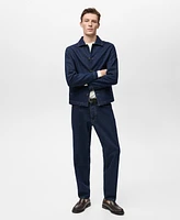 Mango Men's Regular-Fit Denim Overshirt Jacket