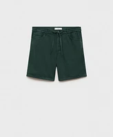 Mango Men's Denim Drawstring Shorts