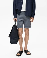 Mango Men's Slim-Fit Cotton Bermuda Shorts