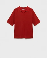 Mango Men's Structured Knit Polo Shirt