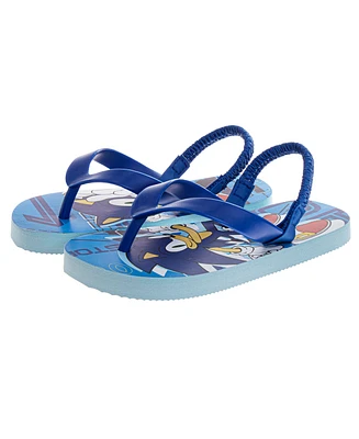 Sonic The Hedgehog Toddler Boys Slip On Flip Flop Slippers