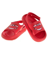 Disney Toddler Boys Cars Lightning McQueen Hook and Loop Backstrap Slides