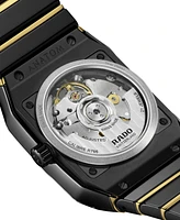 Rado Women's Swiss Automatic Anatom Gold Pvd Stainless Steel & Black Ceramic Bracelet Watch 33mm