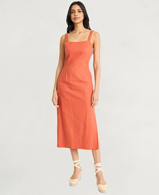 The Good Journey Women's Square-Neck Sleeveless Midi Dress