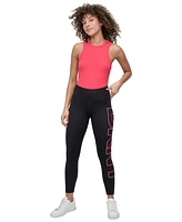 Dkny Sport Women's Logo Balance Compression High-Waist 7/8 Tights