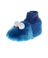 Sesame Street Toddler Girls and Boys Curious Elmo Dual Sizes Slippers