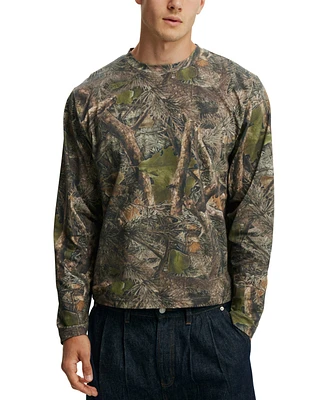 Cotton On Men's Cropped Fit Long Sleeve T-Shirt