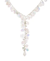 Betsey Johnson Ivory Garden Glam Flower Petal Y-Necklace