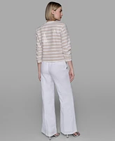 Karl Lagerfeld Paris Women's Sequinned Striped Jacket