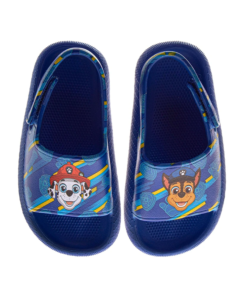 Nickelodeon Toddler Boys Patrol Hook and Loop Backstrap Slides