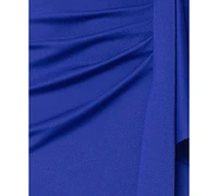 Xscape Women's One-Shoulder Ruffled Long Fit & Flare Dress