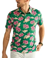 Chubbies Men's Pimento Cheese Floral Performance Polo Shirt