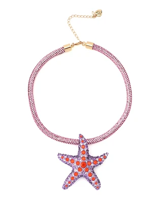 Betsey Johnson Mermaid Jewels Starfish Pendant Rope Necklace