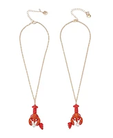 Betsey Johnson Mermaid Jewels Lobster Friendship Necklace Set