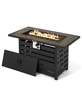 50000 Btu Propane Fire Pit Table with Ore Powder Surface