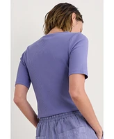Seasalt Cornwall Women's S/S Gorse Lane Rib T Shirt