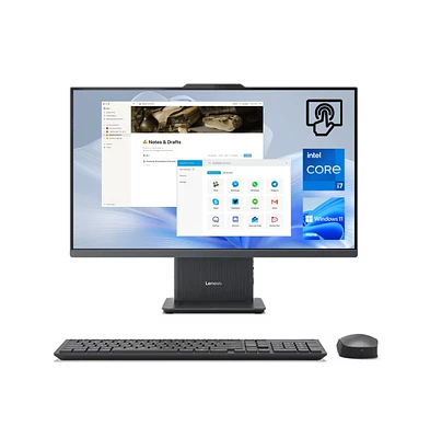 Lenovo IdeaCentre I 27" Daily All-in-One Intel Core i7 13620H 16GB Ram Intel Uhd Graphics 512GB Ssd Storage Windows 11 Home Fhd 100Hz - Black