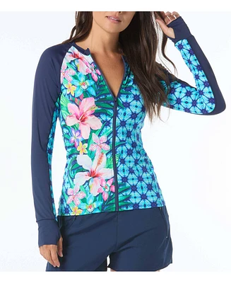 Beach House Sport Women's Zip Front Rash Guard