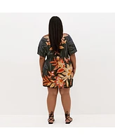 City Chic Plus Island Breeze Kaftan