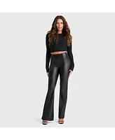 Freddy Women's Wr.up Faux Leather Super Flare Pants