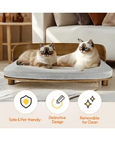 Bingopaw Wooden Bed Stool For Dogs&Cats With Pad