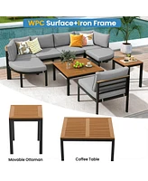 Mondawe Modern Outdoor Sectional Sofa Set Conversation with Cushions for Patio