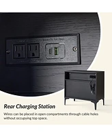 Auguste 2-Drawer Nightstand with Charging Port
