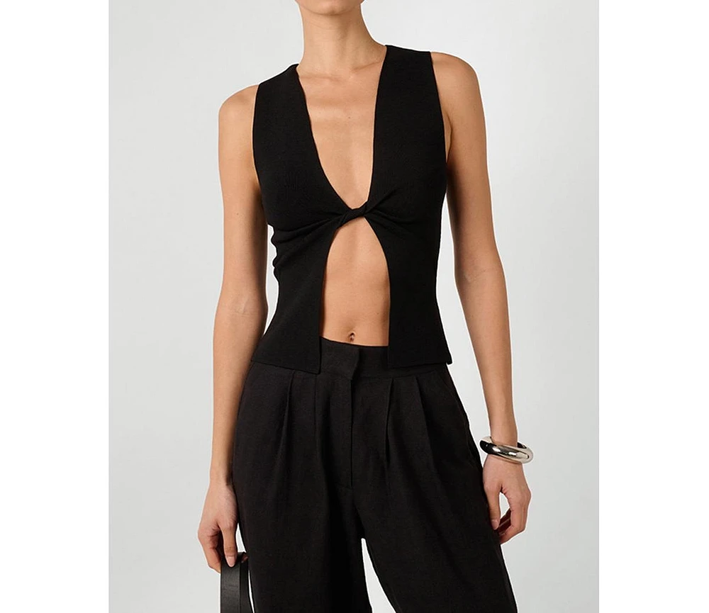 WeWoreWhat Women's Twist Front Flyaway Tank