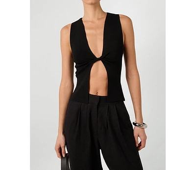 WeWoreWhat Women's Twist Front Flyaway Tank