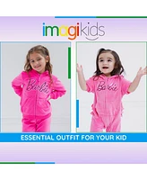 Barbie Baby Girls Velour Matching Family Zip Up Hoodie & Pants Outfit Set Adult