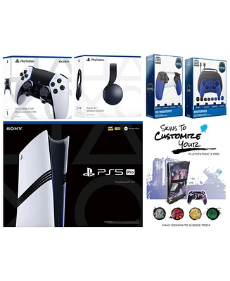 Sony Playstation 5 Pro Bundle with Black Pulse Headset, Extra Edge Controller, Pro Gamer Kit