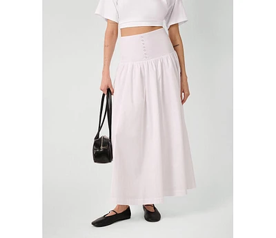 WeWoreWhat Women's Drop Waist Maxi Skirt