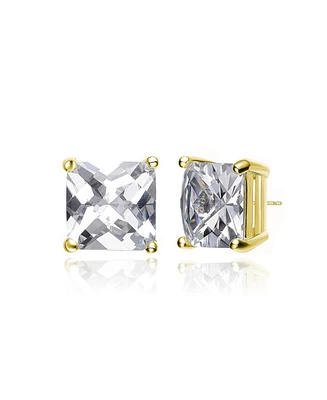 Sterling Silver Cubic Zirconia Square Studs