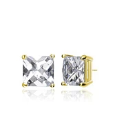 Sterling Silver Cubic Zirconia Square Studs