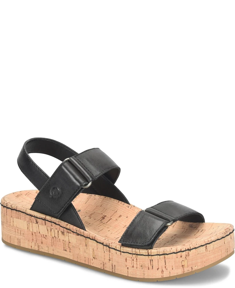 Born Women's Sloan Round Toe Wedge Sandals