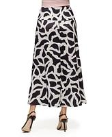 24seven Comfort Apparel Women's Elastic Waist A Line Maxi Skirt